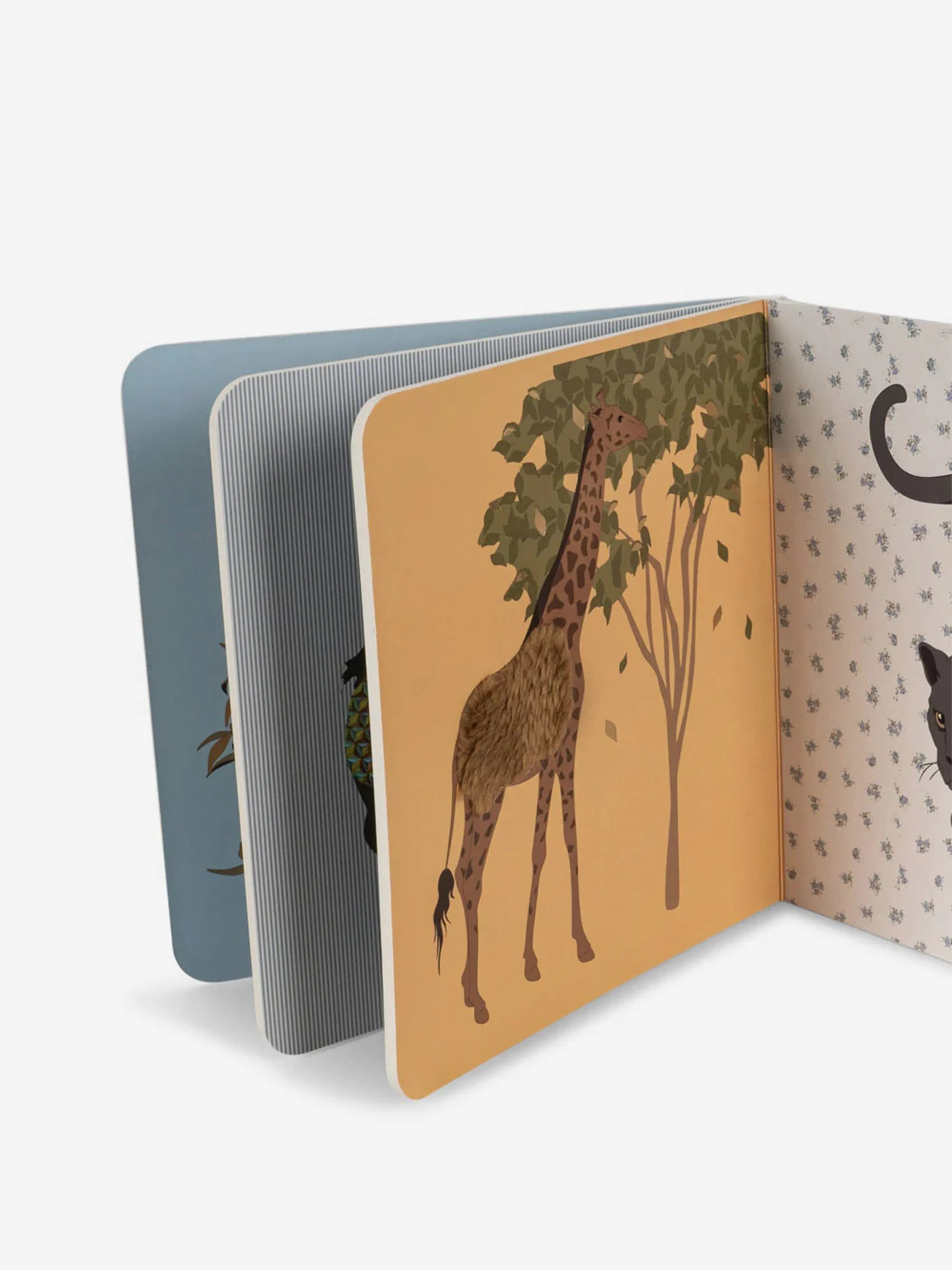Konges Sløjd Baby Safari Touch and Feel Book in Multicolour