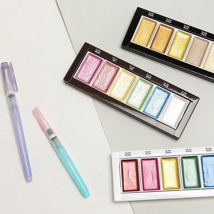 Kuretake GEM COLORS Bright Color 6-Color Set MC20GC/6V Painting Tools
