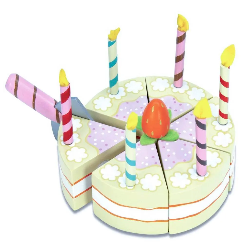 Le Toy Van Honeybake vanilla wooden birthday cake
