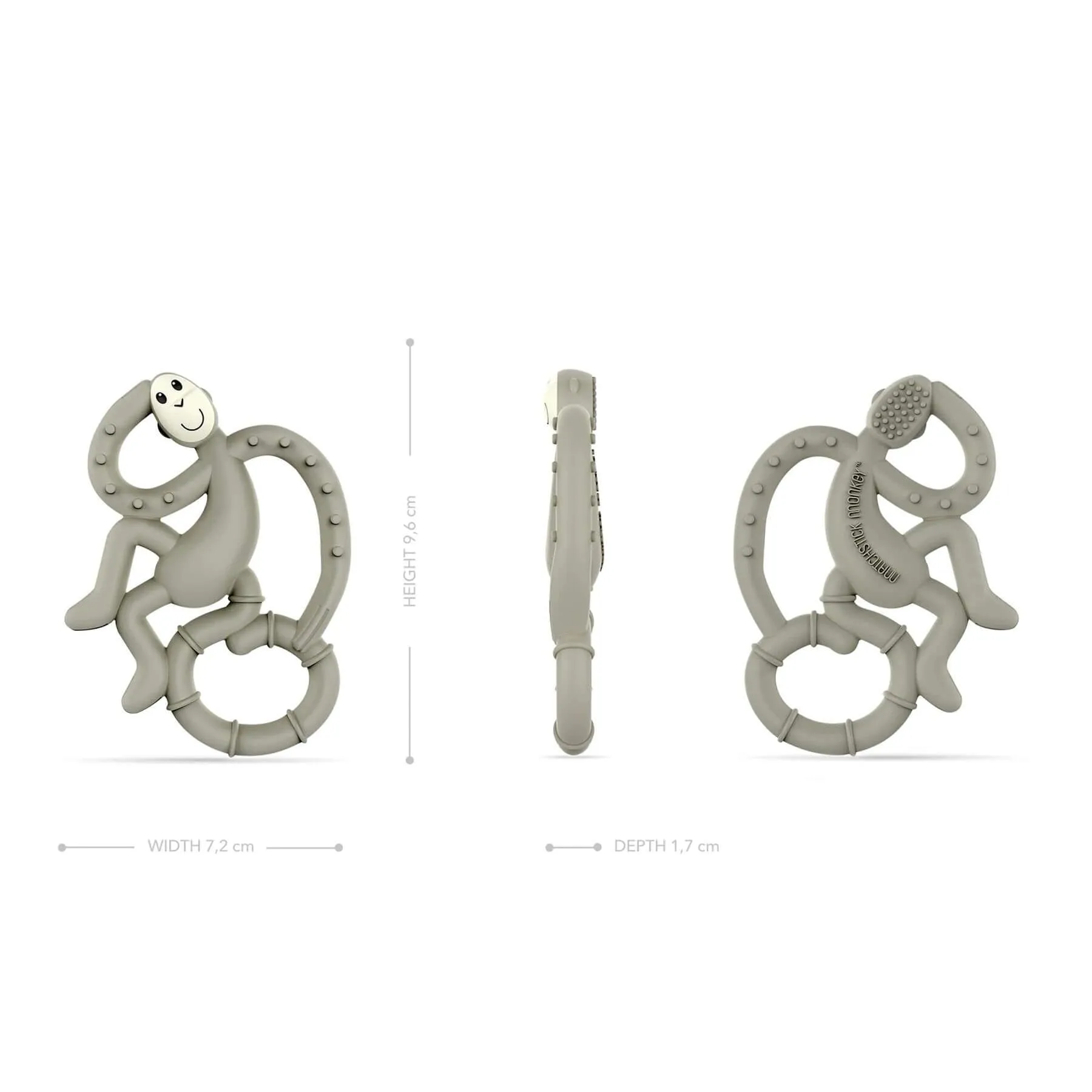 Matchstick Monkey Mini Monkey Teether (Grey)