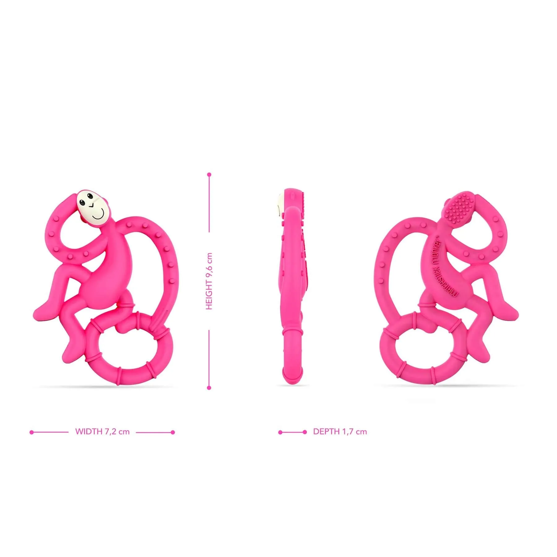 Matchstick Monkey Mini Monkey Teether (Pink)
