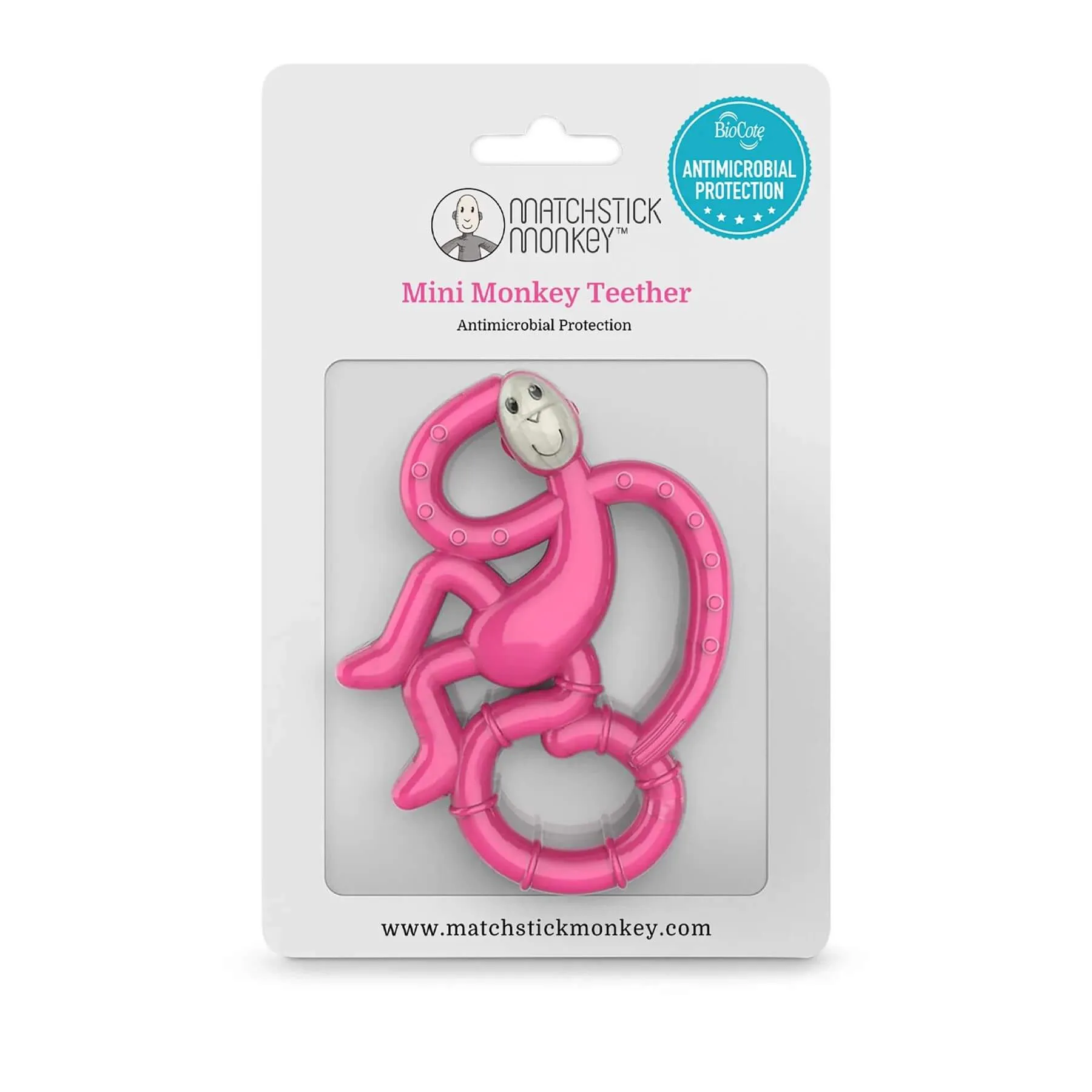 Matchstick Monkey Mini Monkey Teether (Pink)