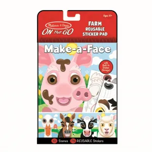 Melissa and Doug Make-a-Face Farm Reusable Sticker Pad