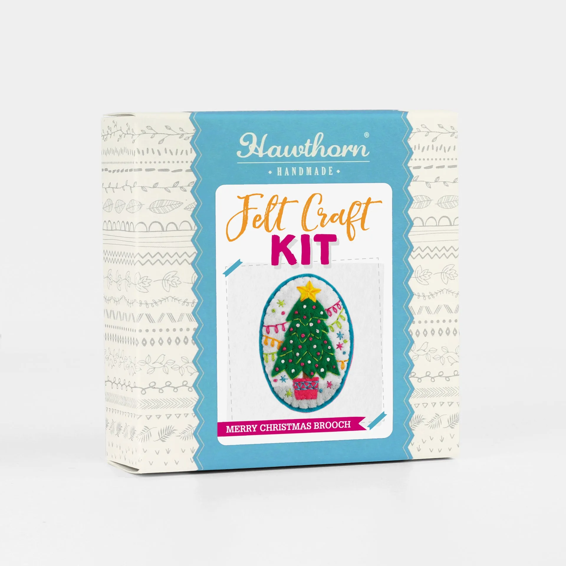 Merry Christmas Felt Craft Brooch Kit