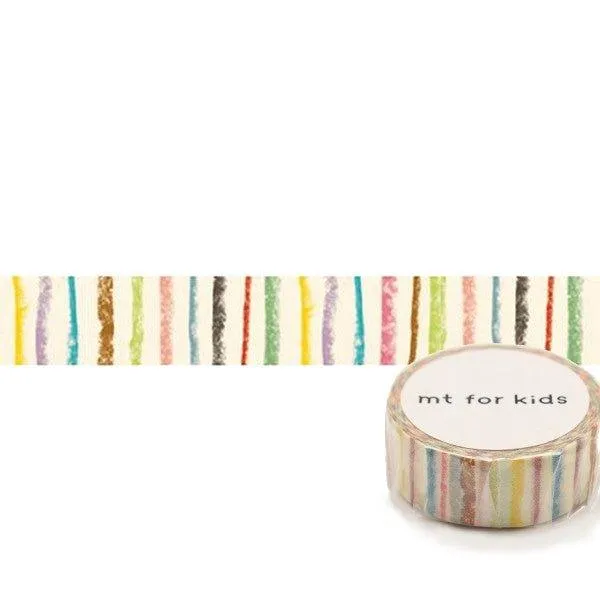 MT for kids MT01KID019 Crayon Line Masking Tape Japanese Washi Washi Tape Pocket Tape Decorative Tape