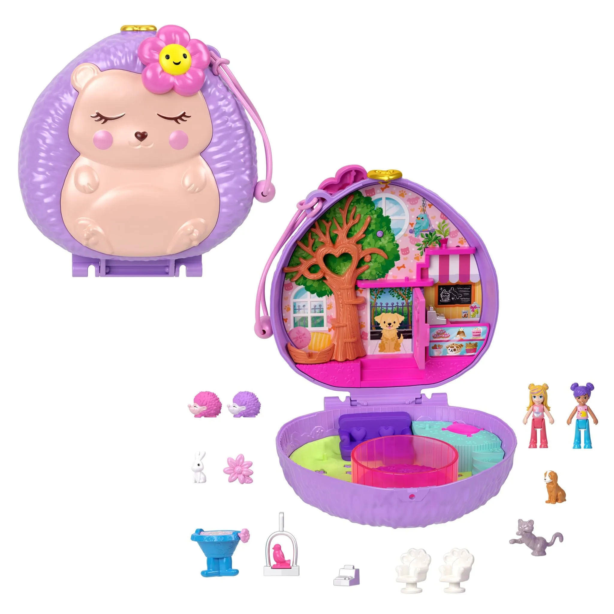 Polly Pocket Big Pocket World Hedgehog Coffee Shop Compact