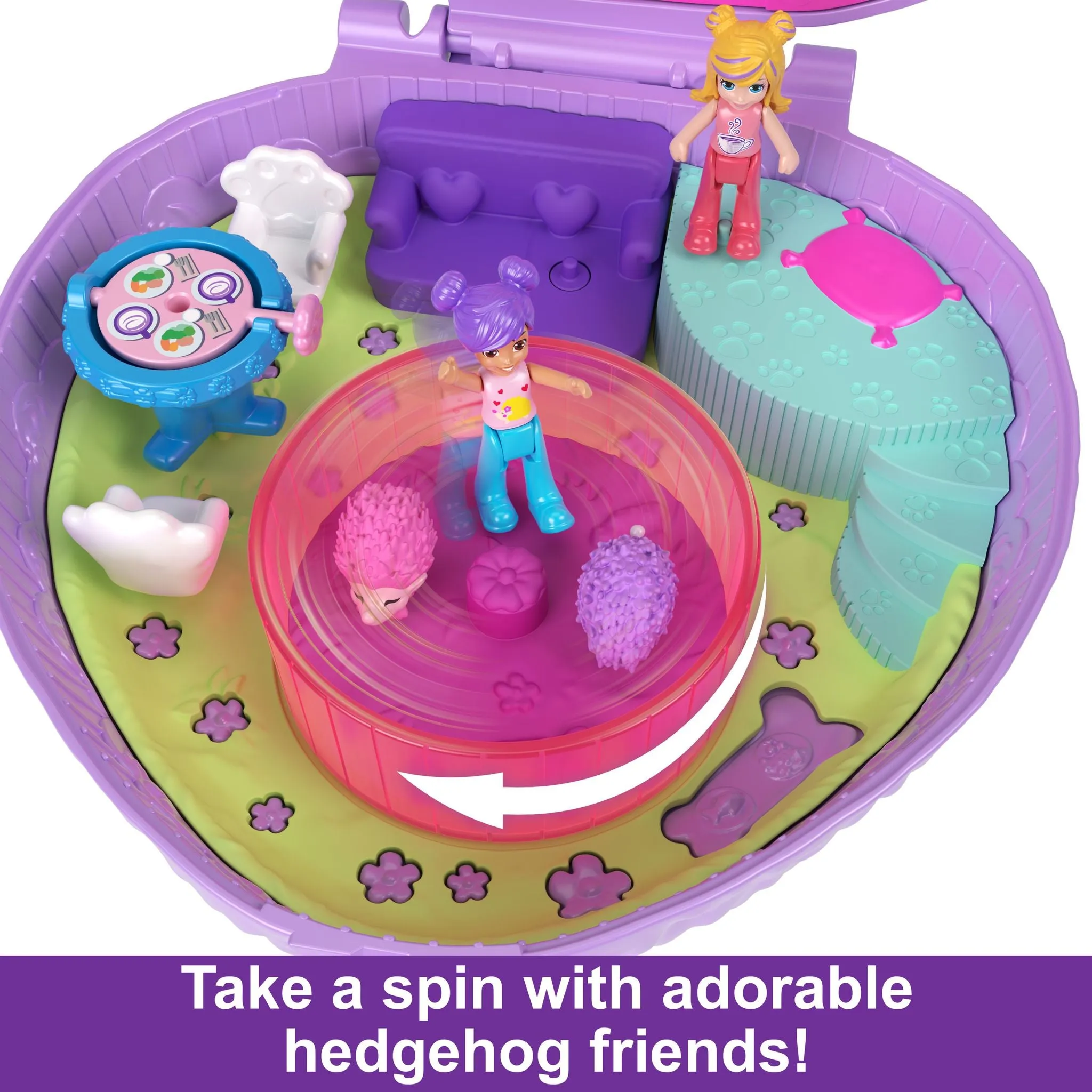 Polly Pocket Big Pocket World Hedgehog Coffee Shop Compact