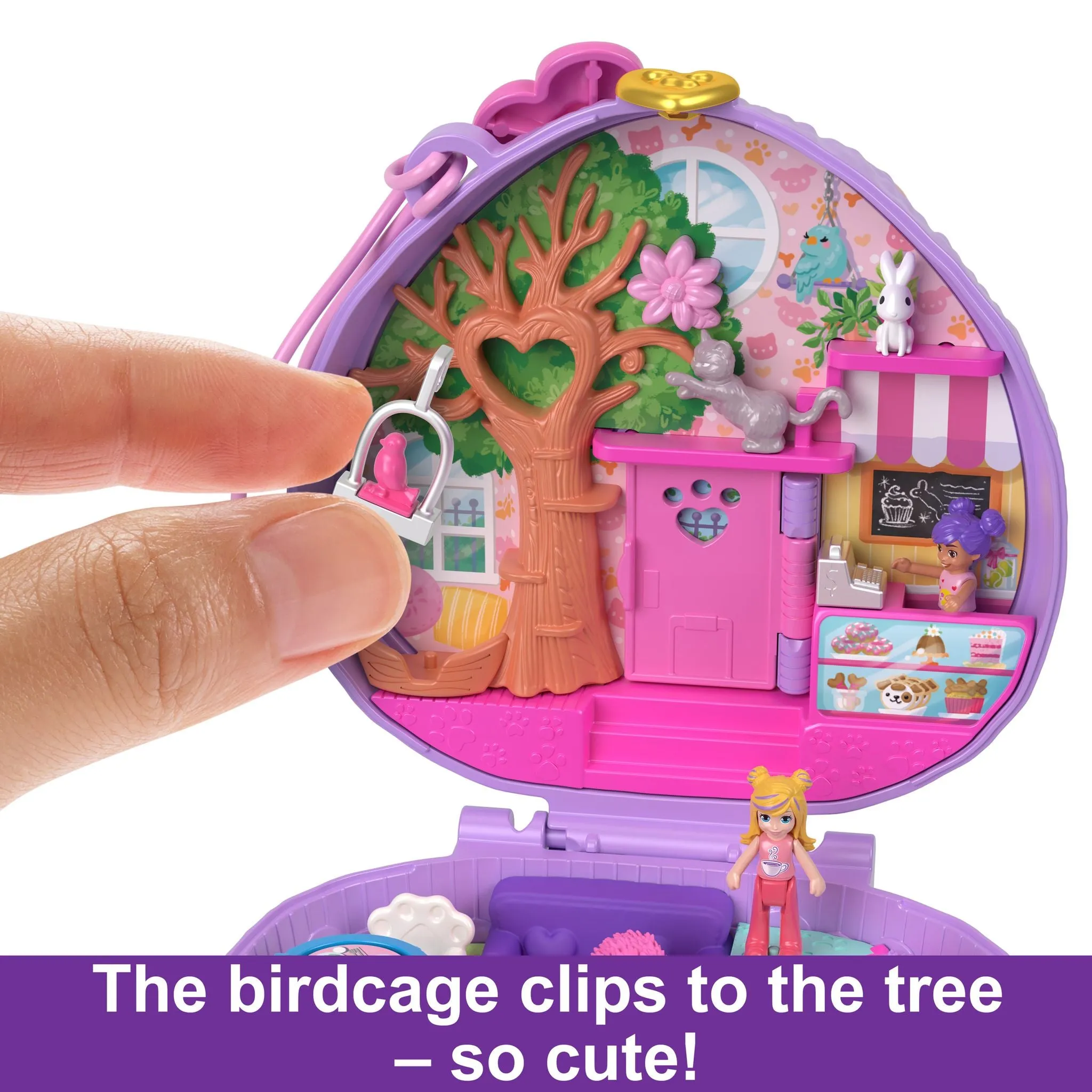 Polly Pocket Big Pocket World Hedgehog Coffee Shop Compact