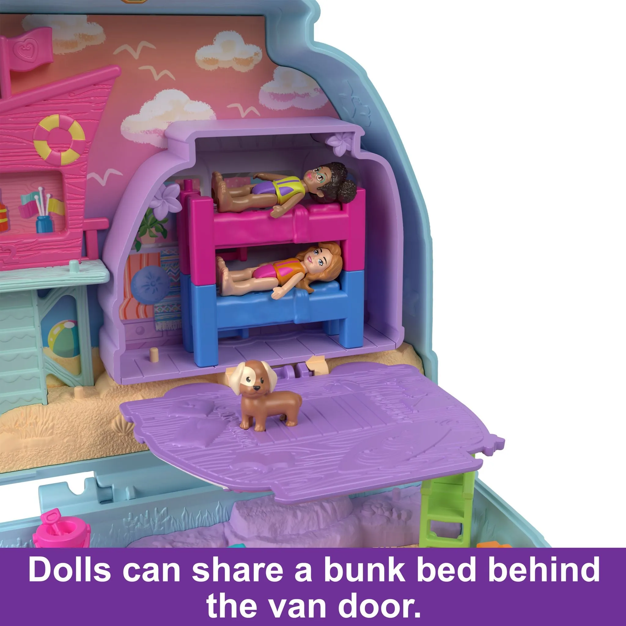 Polly Pocket Big Pocket World Seaside Puppy Ride Compact