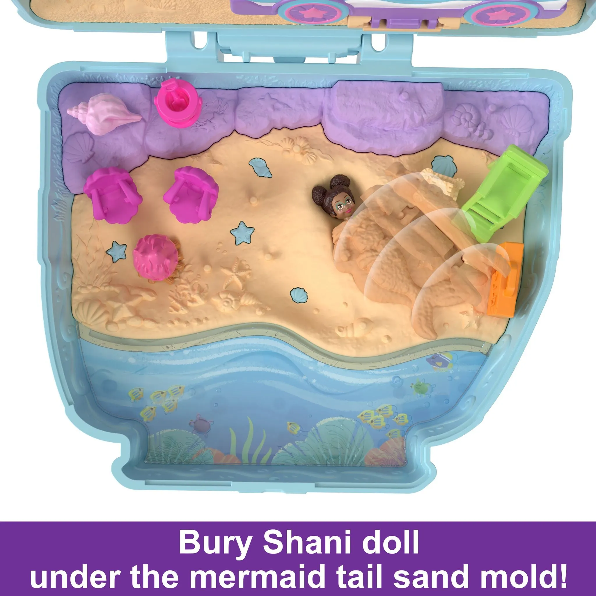 Polly Pocket Big Pocket World Seaside Puppy Ride Compact