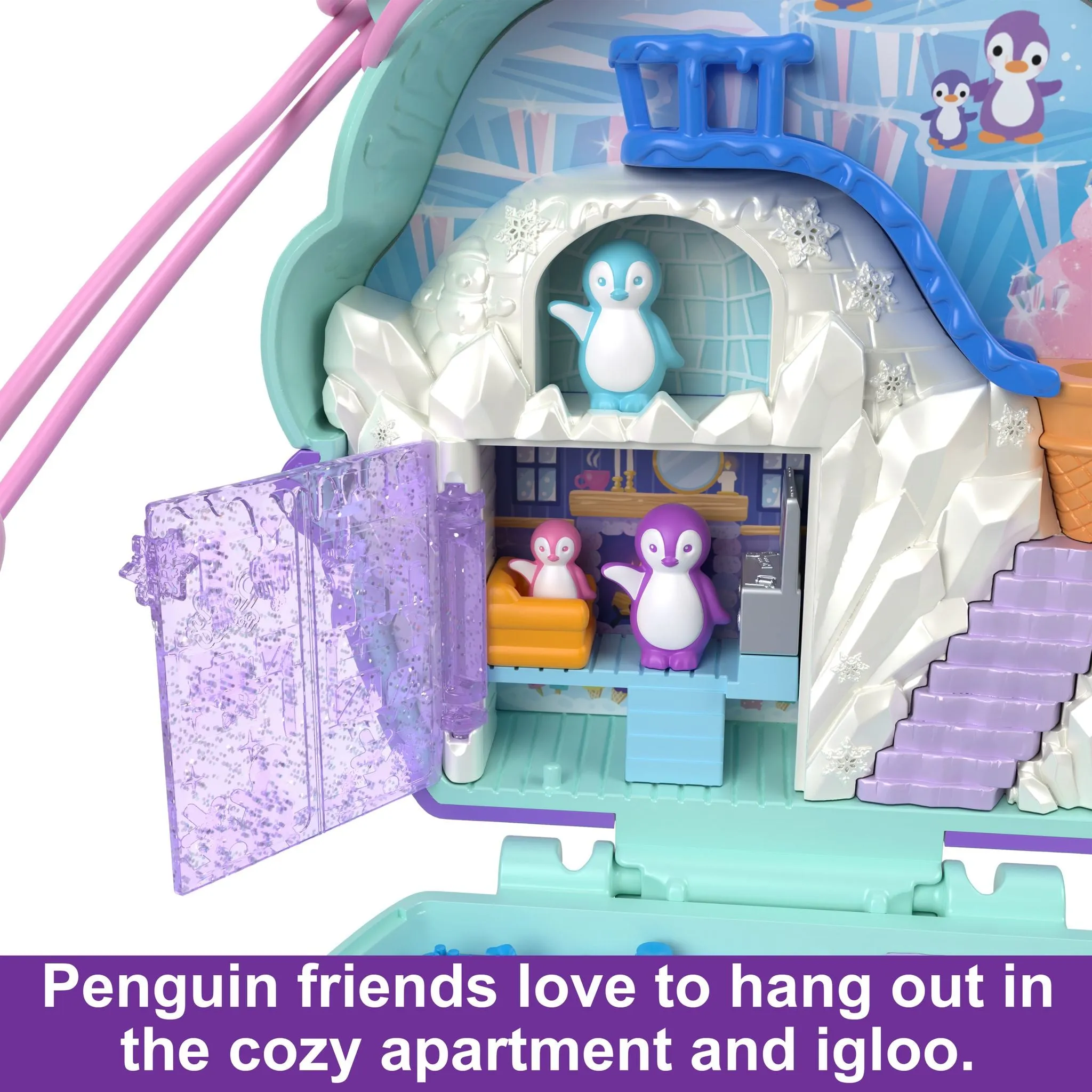 Polly Pocket Big Pocket World Snow Sweet Penguin Compact