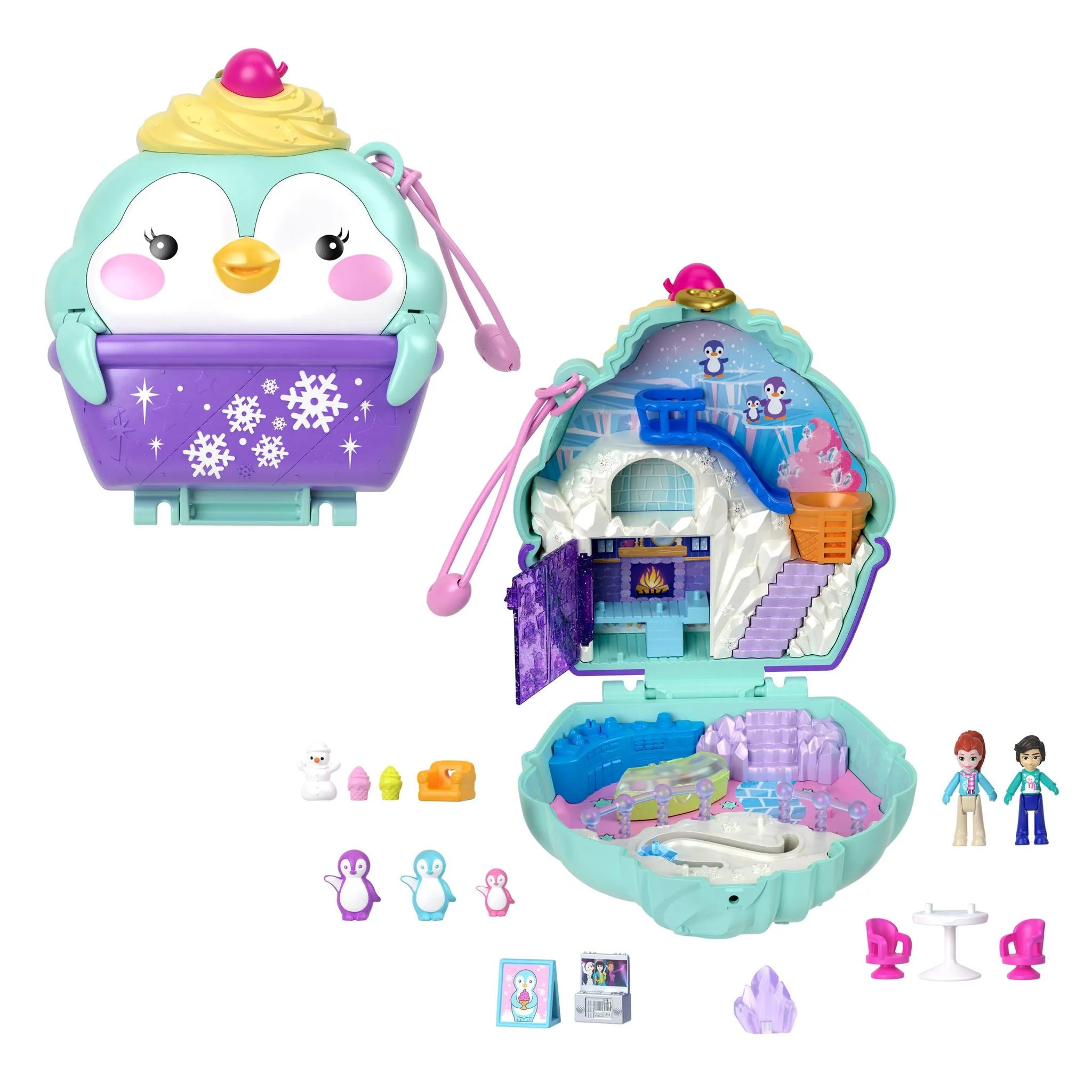 Polly Pocket Big Pocket World Snow Sweet Penguin Compact