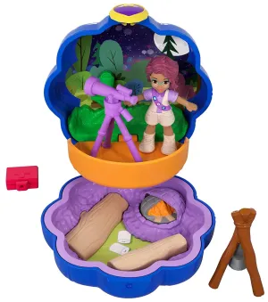 Polly Pocket Tiny Pocket Places Camping Compact! Shani Doll