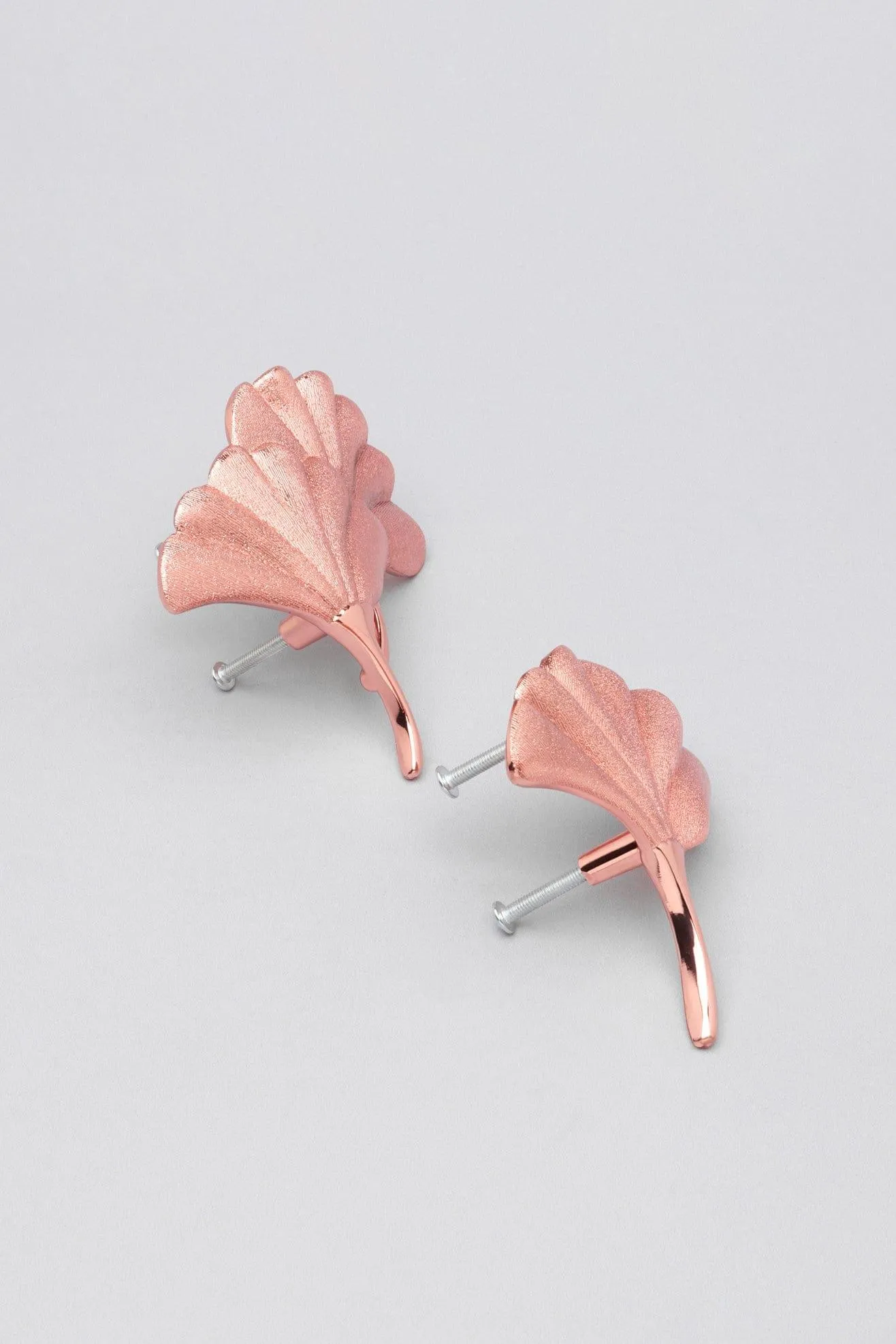 Rose Gold Leaves Door Knobs