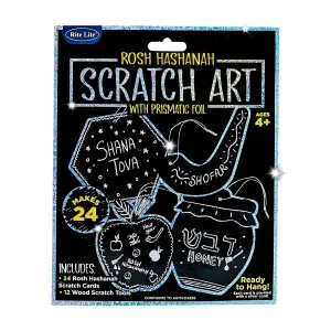 Rosh Hashanah Scratch Art, Prismatic, Makes 24, Header