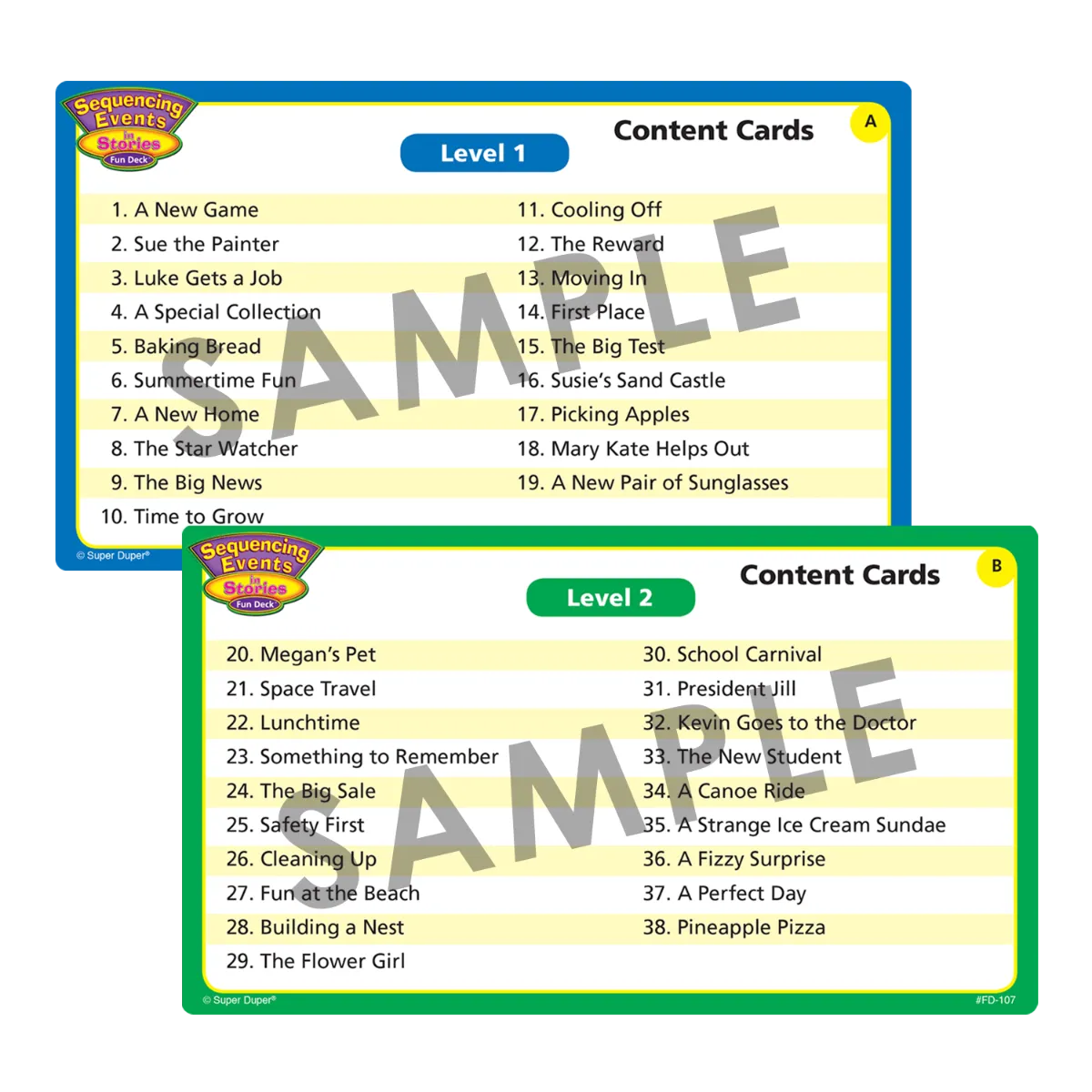 Sequencing Events in Stories Fun Deck