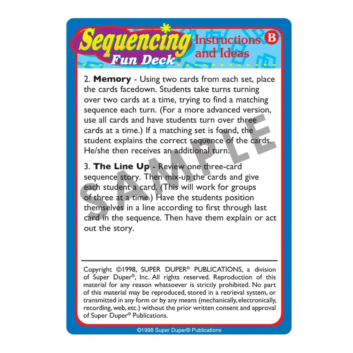 Sequencing Fun Deck
