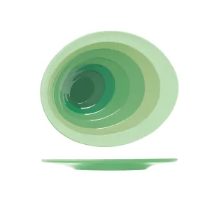 Shoots Green Atlantis Melamine Oval Plate 29 x 23cm - Pack 6