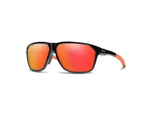 Smith Leadout PivLock Matte Black   ChromaPop Red Mirror Lens