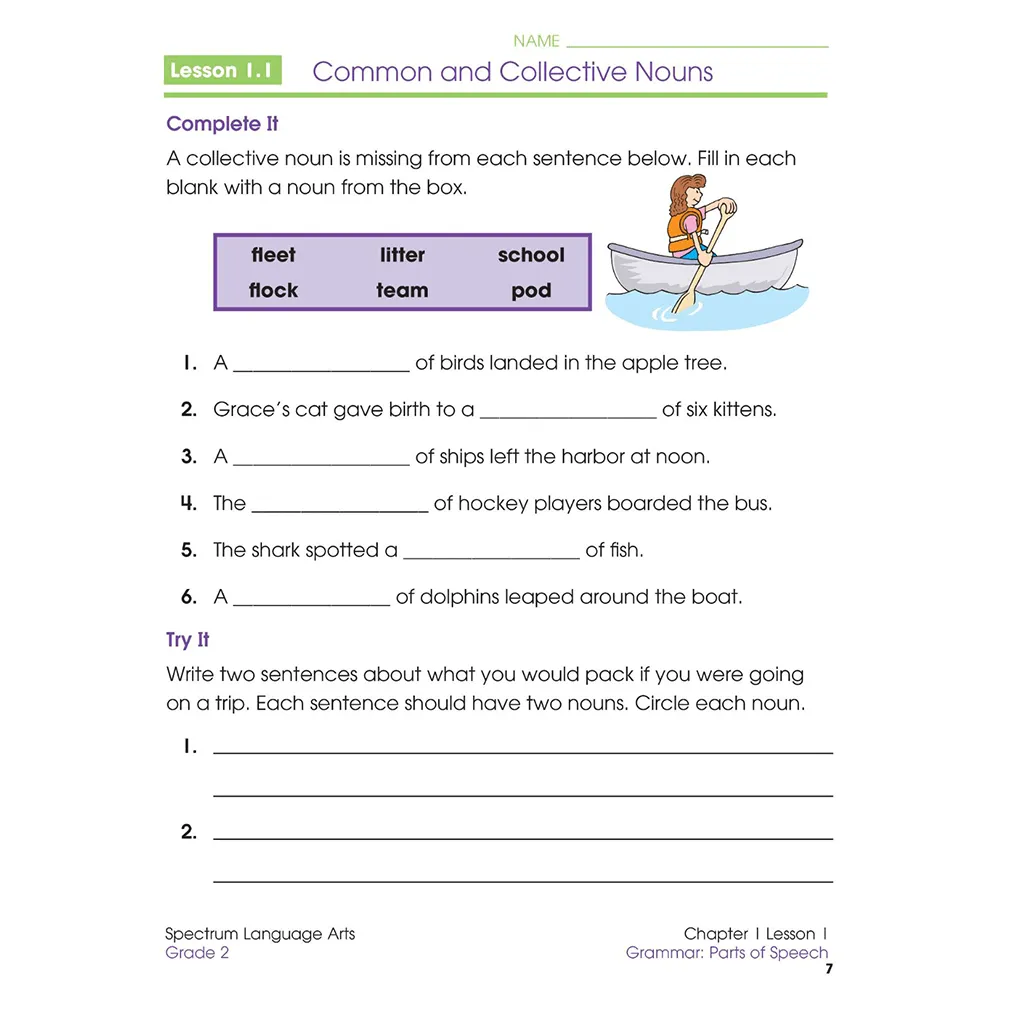 Spectrum Language Arts Grade 2