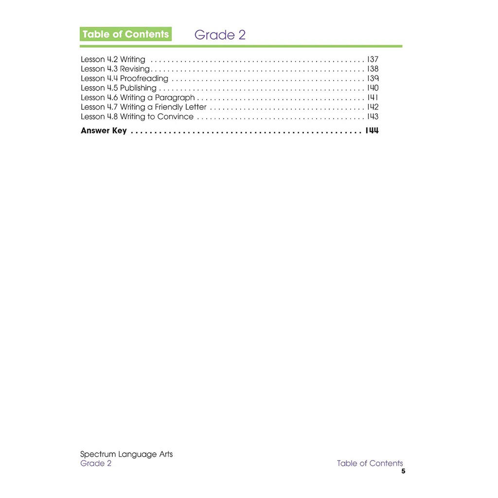 Spectrum Language Arts Grade 2