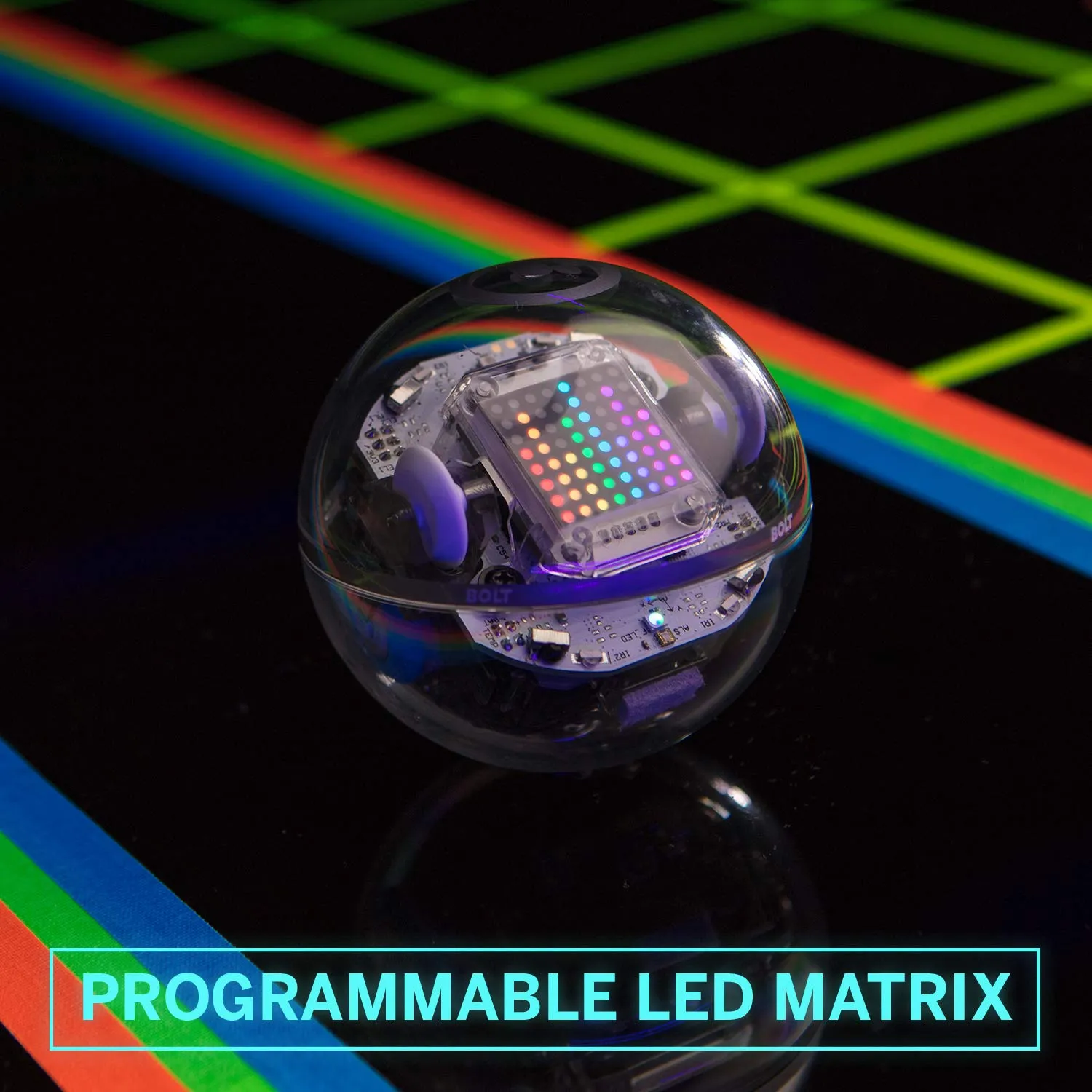 Sphero BOLT: App-Enabled Robotic Ball, STEM Learning and Coding for Kids, Programmable LED Matrix, Bluetooth Connection, Learn Javascript and Scratch, Swift Playground Compatible