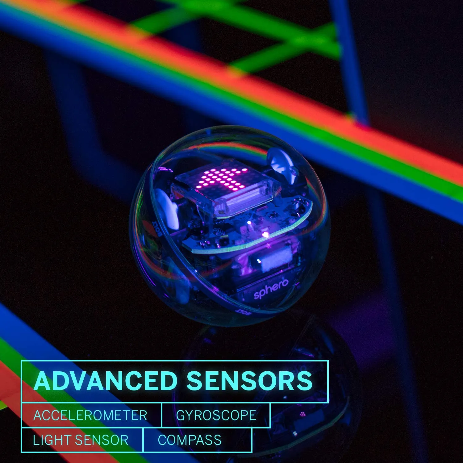 Sphero BOLT: App-Enabled Robotic Ball, STEM Learning and Coding for Kids, Programmable LED Matrix, Bluetooth Connection, Learn Javascript and Scratch, Swift Playground Compatible