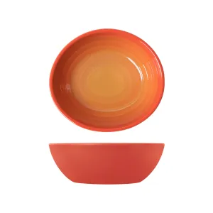 Sunset Orange Atlantis Melamine Oval Bowl 15 x 13.5 x 5cm - Pack 12