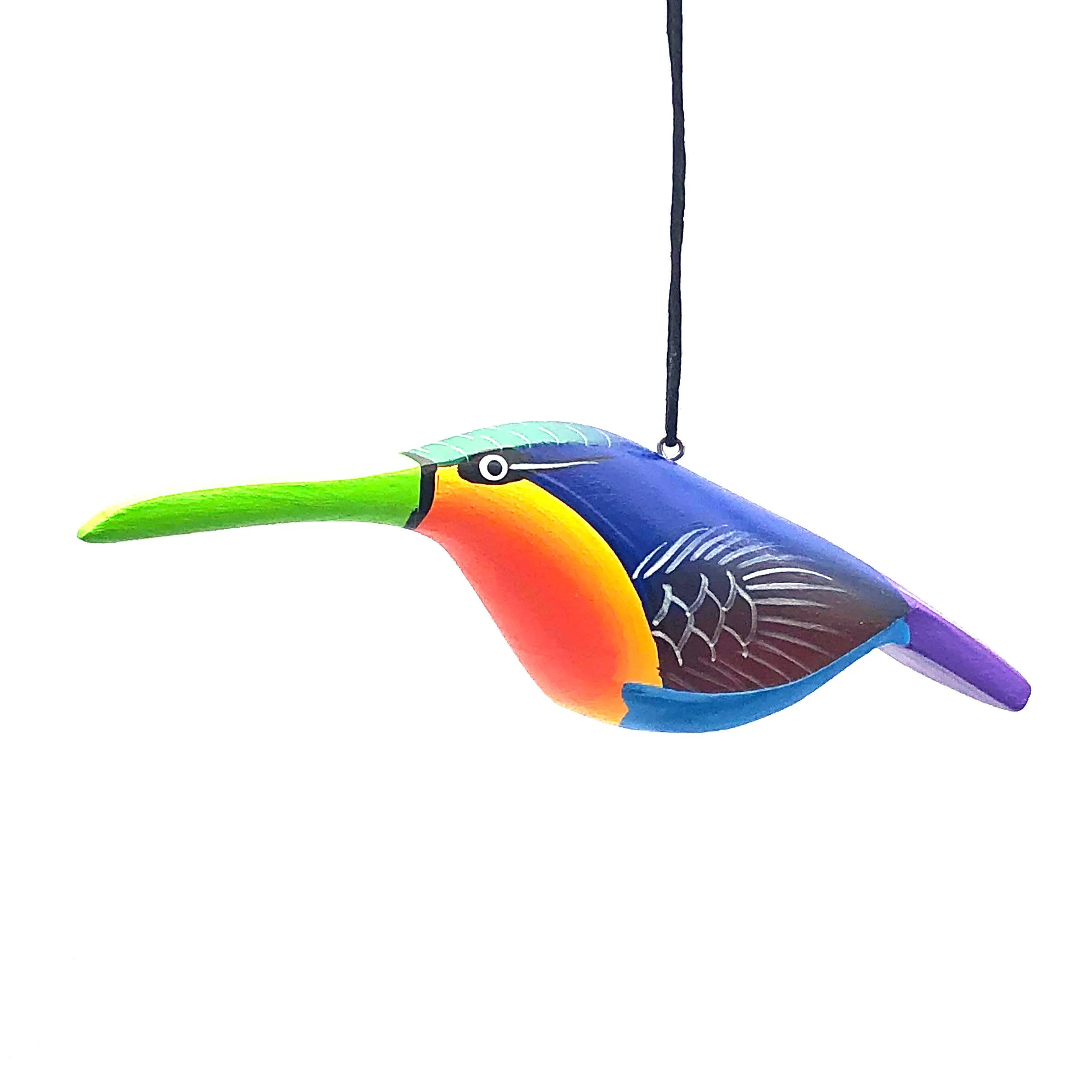 Whimsical Hummingbird Balsa Ornament