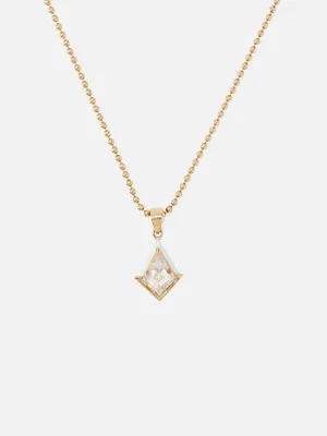 White Topaz and Diamond Twinkle Necklace