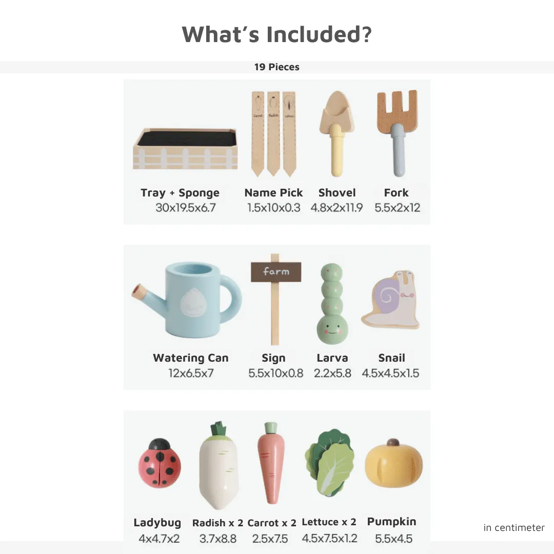Wooden Play Vegetable Farm Set: Nature-Inspired Creativity for Kids